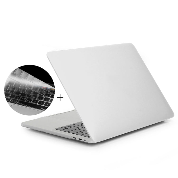 ENKAY Hat-Prince 2 in 1 Frosted Hard Shell Plastic Protective Case + US Version Ultra-thin TPU Keyboard Protector Cover for 2016 New MacBook Pro 13.3 inch without Touchbar (A1708)(White) - MacBook Pro Cases by ENKAY | Online Shopping South Africa | PMC Jewellery | Buy Now Pay Later Mobicred