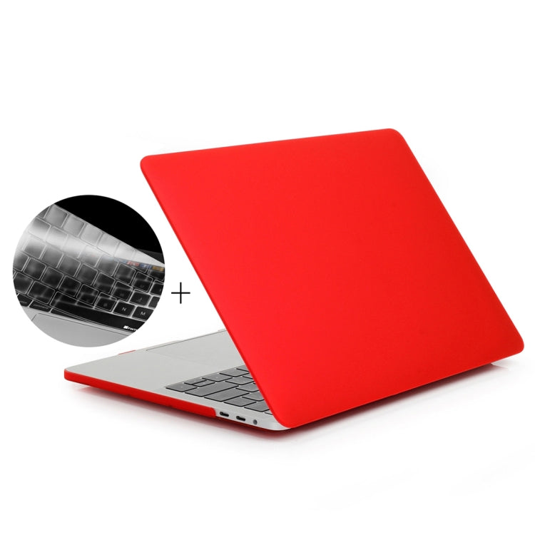 ENKAY Hat-Prince 2 in 1 Frosted Hard Shell Plastic Protective Case + US Version Ultra-thin TPU Keyboard Protector Cover for 2016 New MacBook Pro 15.4 inch with Touchbar (A1707)(Red) - MacBook Pro Cases by ENKAY | Online Shopping South Africa | PMC Jewellery | Buy Now Pay Later Mobicred