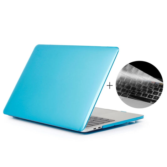 ENKAY Hat-Prince 2 in 1 Crystal Hard Shell Plastic Protective Case + Europe Version Ultra-thin TPU Keyboard Protector Cover for 2016 MacBook Pro 13.3 Inch with Touch Bar (A1706) (Baby Blue) - MacBook Pro Cases by ENKAY | Online Shopping South Africa | PMC Jewellery | Buy Now Pay Later Mobicred