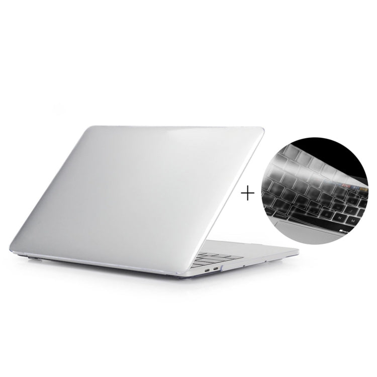 ENKAY Hat-Prince 2 in 1 Crystal Hard Shell Plastic Protective Case + Europe Version Ultra-thin TPU Keyboard Protector Cover for 2016 MacBook Pro 15.4 Inch with Touch Bar (A1707) (Transparent) - MacBook Pro Cases by ENKAY | Online Shopping South Africa | PMC Jewellery | Buy Now Pay Later Mobicred