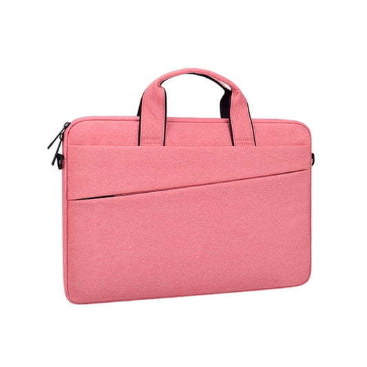 ST03S 14.1 inch Double Side Pockets Wearable Oxford Cloth Soft Handle Portable Laptop Tablet Bag(Pink) - 14.1 inch by PMC Jewellery | Online Shopping South Africa | PMC Jewellery | Buy Now Pay Later Mobicred