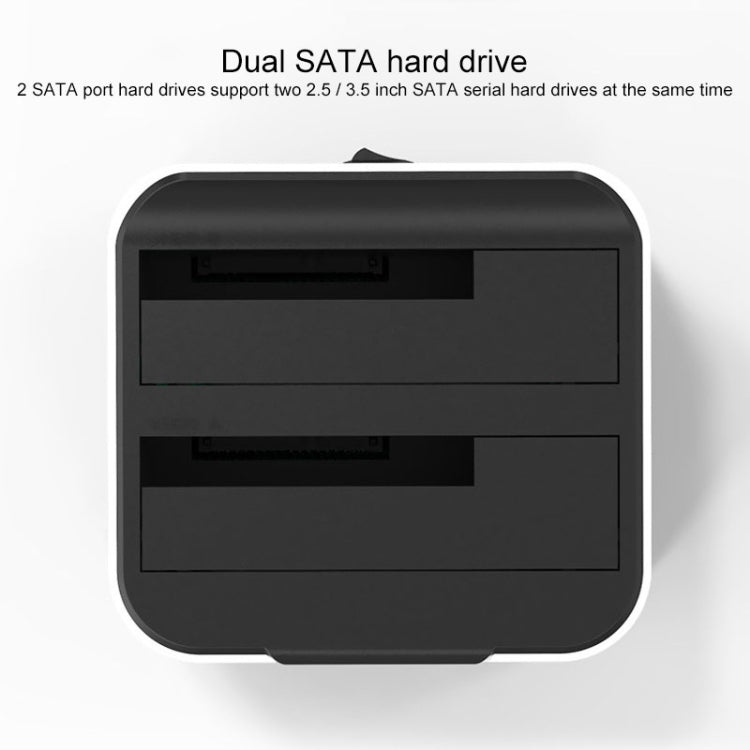 Blueendless 2.5 / 3.5 inch SATA USB 3.0 2 Bay Hard Drive Dock (EU Plug) - HDD Enclosure by Blueendless | Online Shopping South Africa | PMC Jewellery | Buy Now Pay Later Mobicred