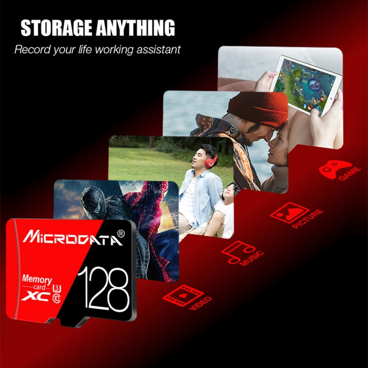 MICRODATA 64GB High Speed U3 Red and Black TF(Micro SD) Memory Card - free shipping - PMC TechLife - Order now!