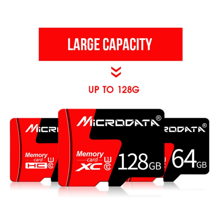 MICRODATA 128GB U3 Red and Black TF(Micro SD) Memory Card - free shipping - PMC Jewellery - Order now!