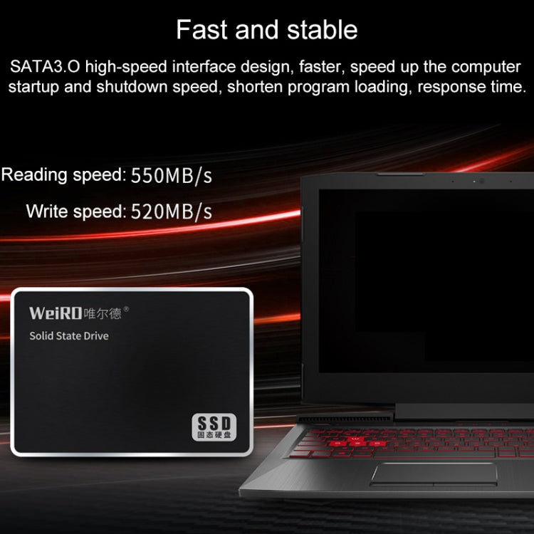 WEIRD S500 1TB 2.5 inch SATA3.0 Solid State Drive for Laptop, Desktop - External Solid State Drives by PMC TechLife | Online Shopping South Africa | PMC TechLife | Buy Now Pay Later Mobicred