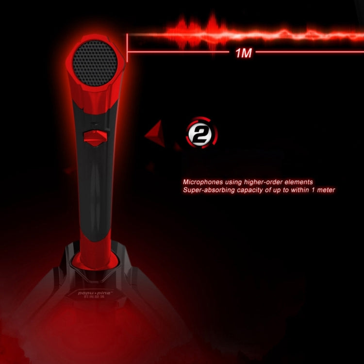 K1 Desktop Omnidirectional USB Wired Mic Condenser Microphone with Phone Holder, Compatible with PC / Mac for Live Broadcast, Show, KTV, etc(Black + Red) - Microphone by PMC TechLife | Online Shopping South Africa | PMC TechLife | Buy Now Pay Later Mobicred