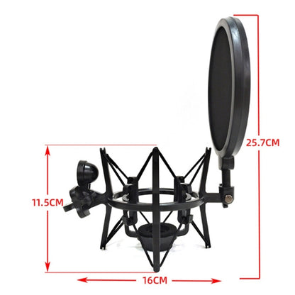 SH-100 Live Microphone ABS Shockproof Bracket (Black) - Stand by PMC Jewellery | Online Shopping South Africa | PMC Jewellery | Buy Now Pay Later Mobicred