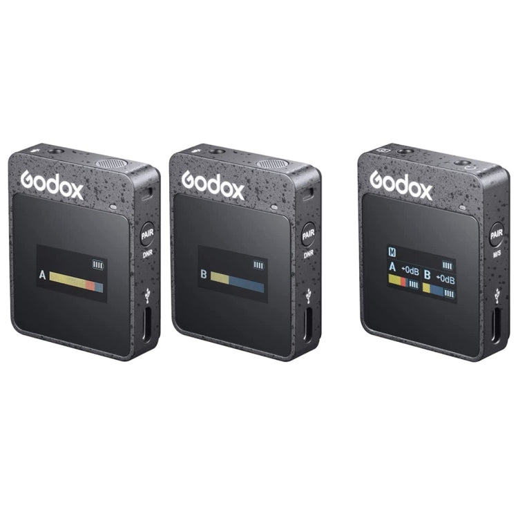 Godox MoveLink II M2 Wireless Lavalier Microphone System with 2 Transmitters and 1 Receiver for DSLR Cameras and Camcorders (Black) - free shipping - PMC Jewellery - Order now!