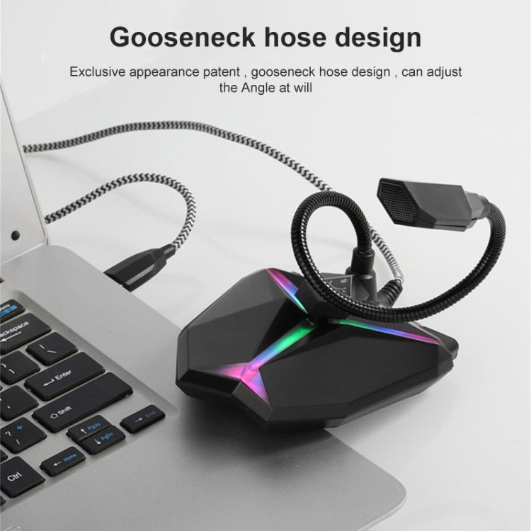 Yanmai G35 Adjustable Angle Omnidirectional Capacitive Gaming Microphone with RGB Colorful Lighting & Pluggable USB Cable, Cable Length: 1.35m - Microphone by Yanmai | Online Shopping South Africa | PMC Jewellery | Buy Now Pay Later Mobicred