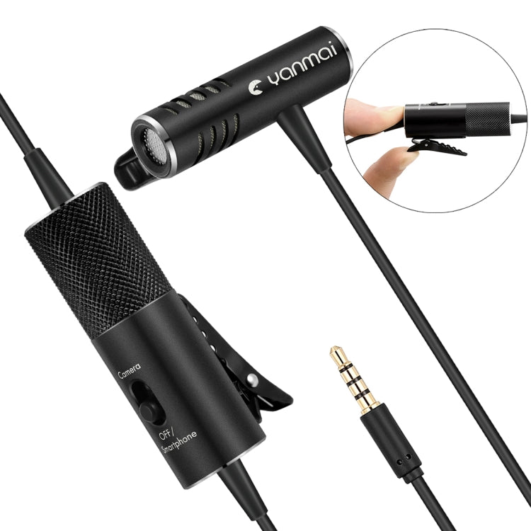 Yanmai R933S Professional Clip-On 3.5mm Plug Lavalier Omni-directional Broadcast Condenser Microphone, For Live Broadcast, Show, KTV, etc - Microphone by Yanmai | Online Shopping South Africa | PMC Jewellery | Buy Now Pay Later Mobicred