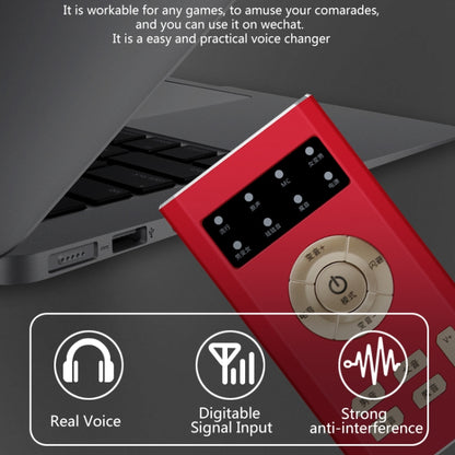 RK-C19 Live Broadcast Audio Headset Microphone Webcast Entertainment Streamer Sound Card for Phone, Computer PC(Red) - Microphone by PMC Jewellery | Online Shopping South Africa | PMC Jewellery | Buy Now Pay Later Mobicred