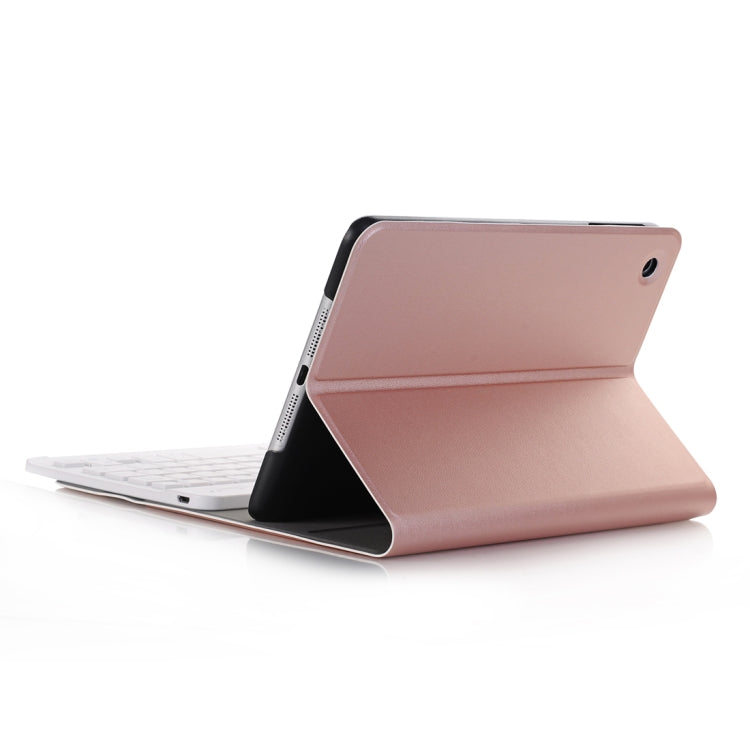 A03 for iPad mini 3 / 2 / 1 Universal Ultra-thin ABS Horizontal Flip Tablet Case + Bluetooth Keyboard(Rose Gold) - For iPad mini by PMC Jewellery | Online Shopping South Africa | PMC Jewellery | Buy Now Pay Later Mobicred
