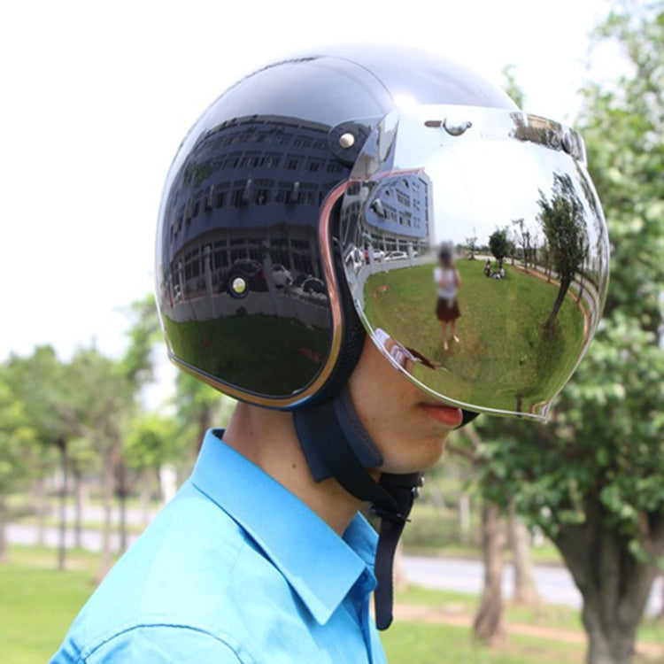 Soman Motorcycle Bubble Visor Open Face Helmet Visor Helmet Windshield Shield with Transparent Frame(Light Smoke) - free shipping - PMC TechLife - Order now!