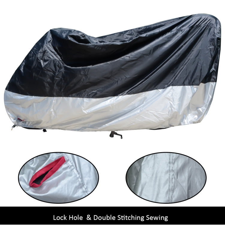 210D Oxford Cloth Motorcycle Electric Car Rainproof Dust-proof Cover, Size: L (Black Silver) - Raincoat by PMC TechLife | Online Shopping South Africa | PMC TechLife | Buy Now Pay Later Mobicred