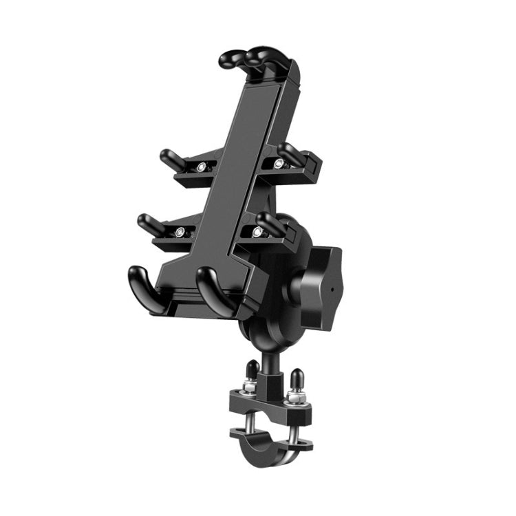 U-shaped Bolt Ball-Head Motorcycle Handlebar Multi-function Eight-jaw Aluminum Phone Navigation Holder Bracket, Width of Phone: 6.5-10.2cm   - Holder by PMC TechLife | Online Shopping South Africa | PMC TechLife | Buy Now Pay Later Mobicred