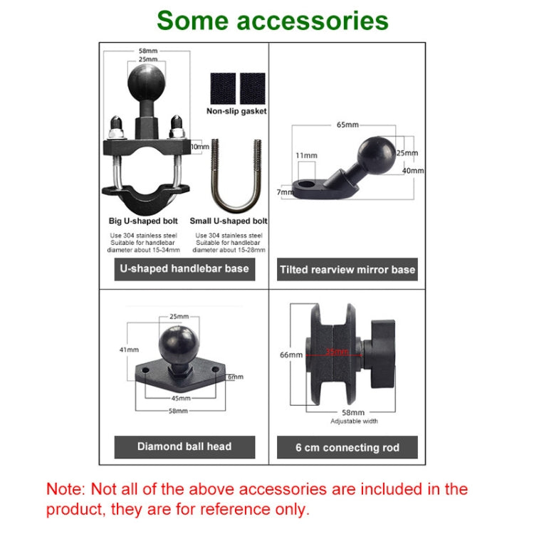M8 Bolt Ball-Head Motorcycle Multi-function Eight-jaw Aluminum Phone Navigation Holder Bracket - Holder by PMC TechLife | Online Shopping South Africa | PMC TechLife | Buy Now Pay Later Mobicred
