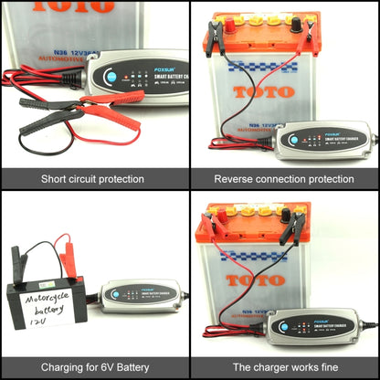 FOXSUR 0.8A / 3.6A 12V 5 Stage Charging Battery Charger for Car Motorcycle, US Plug - Battery Charger by FOXSUR | Online Shopping South Africa | PMC Jewellery | Buy Now Pay Later Mobicred