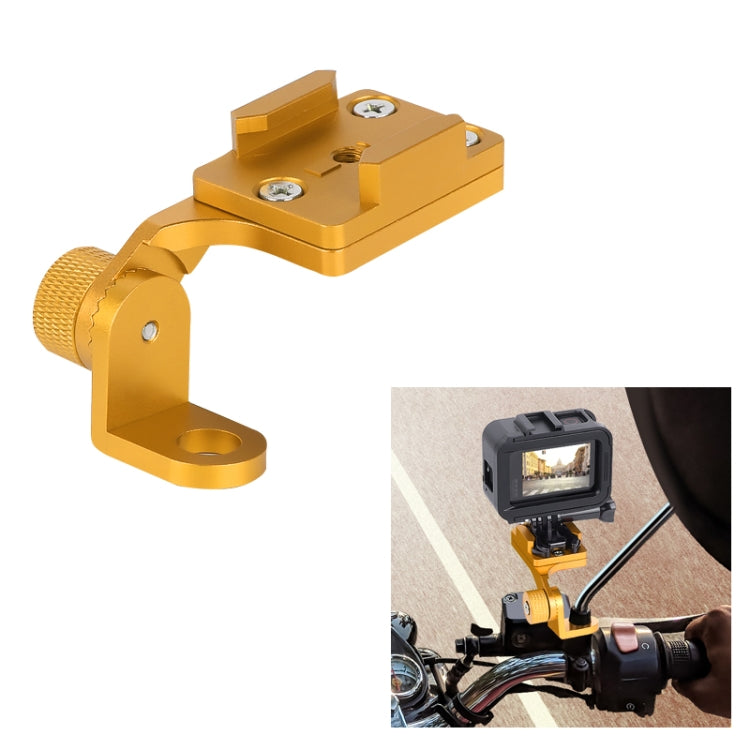 RUIGPRO Motorcycle Handlebar Alloy Phone Bracket for GoPro HERO9 Black / HERO8 Black /7 /6 /5, Insta360 One R, DJI Osmo Action, Xiaoyi Sport Cameras(Gold) - Bicycle Handlebar Mount by PMC Jewellery | Online Shopping South Africa | PMC Jewellery | Buy Now Pay Later Mobicred