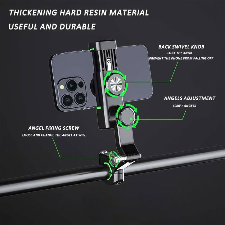 Motorcycle Spherical Compass Phone Holder, Rearview Mirror without Light (Black) - Holder by PMC TechLife | Online Shopping South Africa | PMC TechLife | Buy Now Pay Later Mobicred