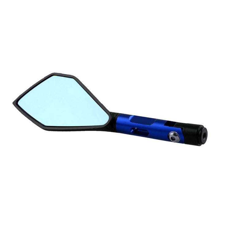Modified Motorcycle Aluminium Alloy Rhombus Reflective Light Side Rearview Mirror (Blue) - Side Mirrors by PMC Jewellery | Online Shopping South Africa | PMC Jewellery | Buy Now Pay Later Mobicred