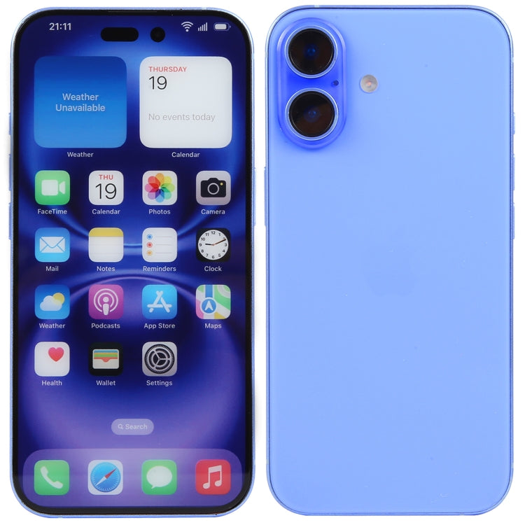 For iPhone 16 Color Screen Non-Working Fake Dummy Display Model (Ultramarine) - For iPhone & iPad by PMC Jewellery | Online Shopping South Africa | PMC Jewellery | Buy Now Pay Later Mobicred