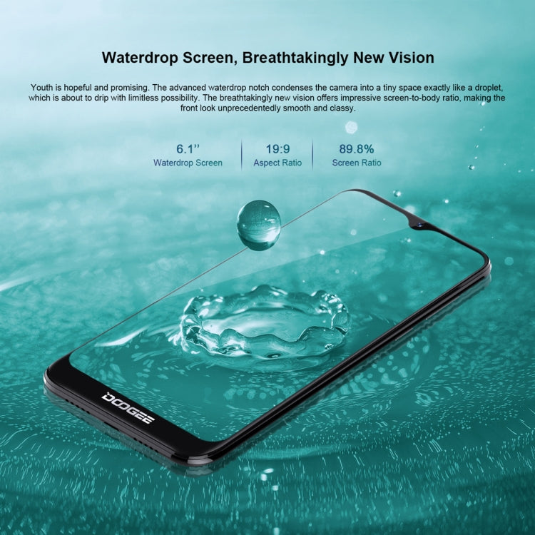 [HK Warehouse] DOOGEE Y8, 3GB+32GB, Dual Back Cameras, Face ID & DTouch Fingerprint,  6.1 inch Water-drop Screen Android 9.0 MTK6739 Quad Core up to 1.5GHz, Network: 4G,  OTA, Dual SIM(Midnight Black) - DOOGEE by DOOGEE | Online Shopping South Africa | PMC Jewellery | Buy Now Pay Later Mobicred