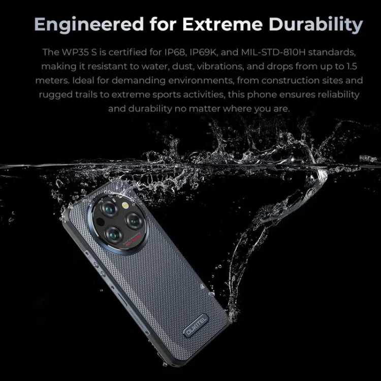 Oukitel WP35 S 4G Rugged Phone, 6GB+256GB, IP68/IP69K, Side Fingerprint, 11000mAh, 6.56 inch Android 14 MediaTek Helio G85 Octa Core, NFC, OTG, Network: 4G (Green) - OUKITEL by OUKITEL | Online Shopping South Africa | PMC Jewellery | Buy Now Pay Later Mobicred