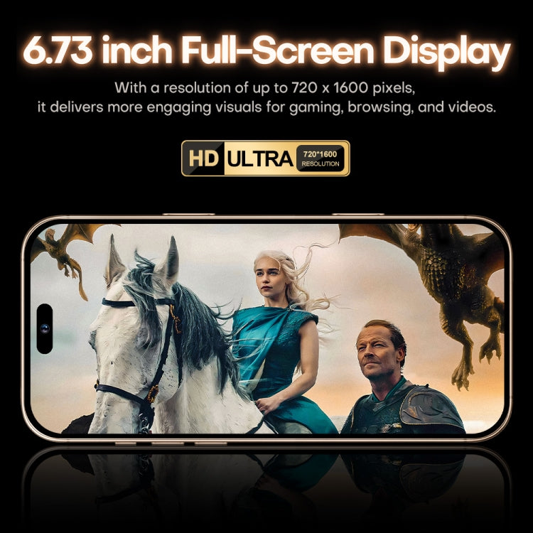 i16 Pro Max / A08A, 3GB+64GB, 6.73 inch Screen, Face Identification, Android 8.1 MTK6753 Octa Core, Network: 4G, Dual SIM, UK Plug (Gold) - free shipping - PMC Jewellery - Order now!
