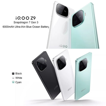 vivo iQOO Z9, Dual Back Cameras, 12GB+256GB, Face ID Screen Fingerprint Identification, 6.78 inch Android 14.0 OriginOS 4 Snapdragon 7 Gen 3 Octa Core 2.63GHz, OTG, NFC, Network: 5G, Support Google Play (White) - vivo by vivo | Online Shopping South Africa | PMC Jewellery | Buy Now Pay Later Mobicred