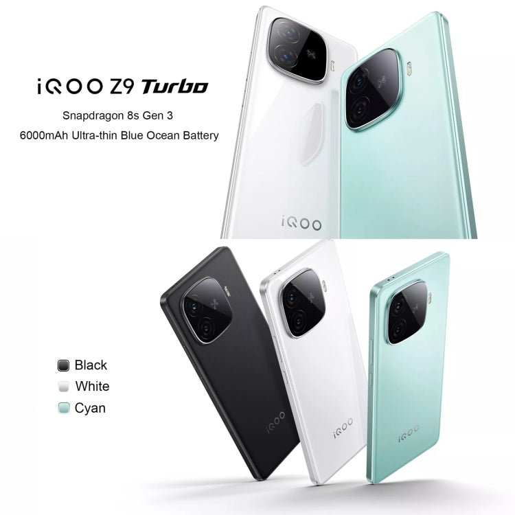 vivo iQOO Z9 Turbo, Dual Back Cameras, 12GB+256GB, Face ID Screen Fingerprint Identification, 6.78 inch Android 14.0 OriginOS 4 Snapdragon 8s Gen 3 Octa Core 3.0GHz, OTG, NFC, Network: 5G, Support Google Play (White) - vivo by vivo | Online Shopping South Africa | PMC Jewellery | Buy Now Pay Later Mobicred