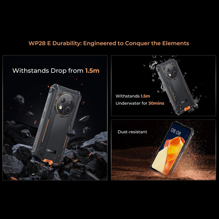 [HK Warehouse] Oukitel WP28 S IP68/IP69K Rugged Phone, 4GB+128GB, Fingerprint, 6.52 inch Unisoc T606 Octa-core, NFC, OTG, Network: 4G (Orange) - Other by OUKITEL | Online Shopping South Africa | PMC Jewellery | Buy Now Pay Later Mobicred