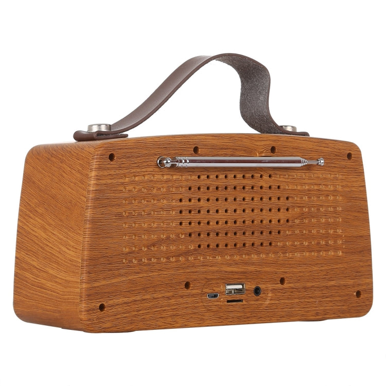 NewRixing NR-4013 Retro Manchurian Ash Texture Hand Wireless FM Speaker with Call Function, Support TF Card & U Disk - Desktop Speaker by NewRixing | Online Shopping South Africa | PMC Jewellery | Buy Now Pay Later Mobicred