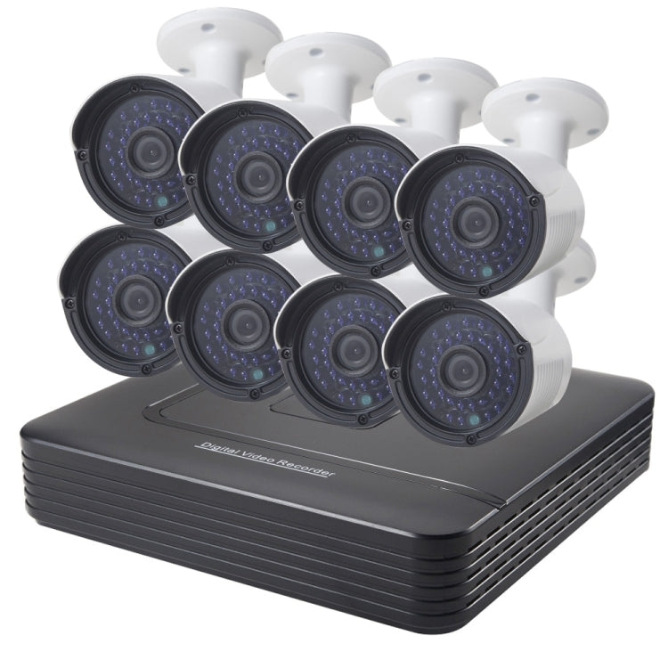 A8B2 8Ch Bullet IP Camera NVR Kit, Support Night Vision / Motion Detection, IR Distance: 20m - Video Recorder Kit by PMc TechLife | Online Shopping South Africa | PMc TechLife | Buy Now Pay Later Mobicred