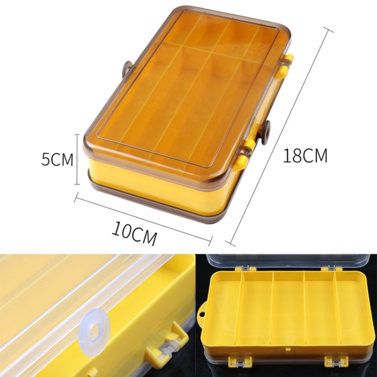 Portable Outdoor Lure Box Transparent Plastic Double-sided Storage Box, Size: 18 x 10 x 5cm(Yellow + White) - Storage Boxes & Storage Bags by PMC TechLife | Online Shopping South Africa | PMC TechLife | Buy Now Pay Later Mobicred