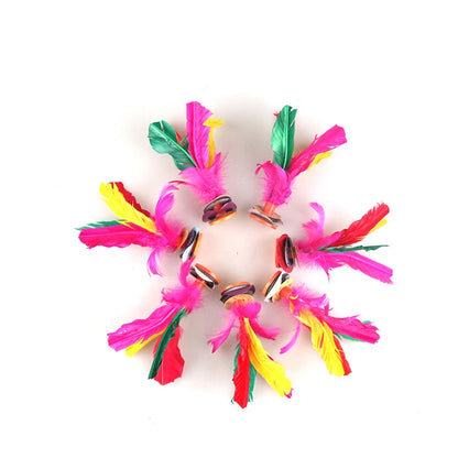 5 PCS Colourful Feather Kick Shuttlecock Foot Exercise Toy, Random Color Delivery - Balls by PMC Jewellery | Online Shopping South Africa | PMC Jewellery | Buy Now Pay Later Mobicred