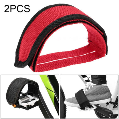 2 PCS Bicycle Pedals Bands Feet Set With Anti-slip Straps Beam Foot(Red) - Pedals by PMC Jewellery | Online Shopping South Africa | PMC Jewellery