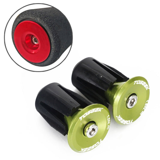 TOSEEK 1 Pair Mountain Bike Handlebar Grips Caps End Plug Aluminum Alloy Bicycle  Bar Ends Plug (Green) - Bicycle Grips by TOSEEK | Online Shopping South Africa | PMC Jewellery | Buy Now Pay Later Mobicred