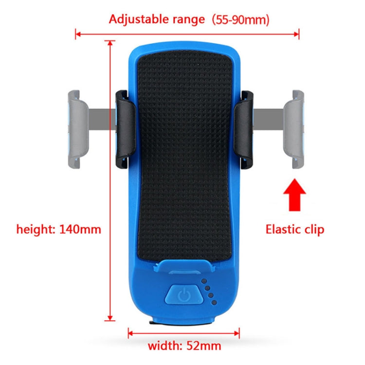 Multifunction 4  in 1 Phone Holder Bicycle Bell Cycling Lamp Flashlight(Red) - Headlights by PMC TechLife | Online Shopping South Africa | PMC TechLife | Buy Now Pay Later Mobicred