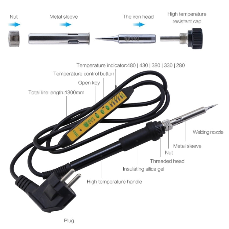 BEST Adjustable Temperature Electric Soldering Iron Welding Solder Station Heat Pencil, EU Plug - free shipping - PMC TechLife - Order now!
