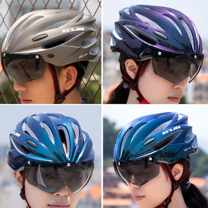 GUB K80 Plus Bike Helmet With Visor And Goggles(Black) - Protective Helmet & Masks by GUB | Online Shopping South Africa | PMC Jewellery | Buy Now Pay Later Mobicred
