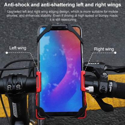 GUB P10 Aluminum Bike Phone Holder(Black Red) - Holders by GUB | Online Shopping South Africa | PMC Jewellery | Buy Now Pay Later Mobicred