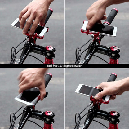 GUB Plus 6 Aluminum Alloy MTB Bike Bicycle Phone Holder(Black Red) - Holders by GUB | Online Shopping South Africa | PMC Jewellery | Buy Now Pay Later Mobicred