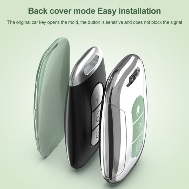 Electric Vehicle Key Electroplated TPU Case For AIMA C (Green) - Car Key Cases by PMC TechLife | Online Shopping South Africa | PMC TechLife | Buy Now Pay Later Mobicred