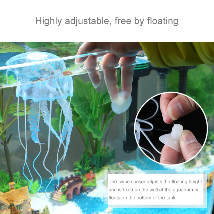 Aquarium Articles Decoration Silicone Simulation Fluorescent Sucker Jellyfish, Size: 5*17cm(Pink) - free shipping - PMc TechLife - Order now!