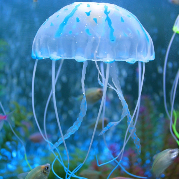 Aquarium Articles Decoration Silicone Simulation Fluorescent Sucker Jellyfish, Size: 8*20cm(Blue) - Fish Tank Decoration by PMc TechLife | Online Shopping South Africa | PMc TechLife | Buy Now Pay Later Mobicred