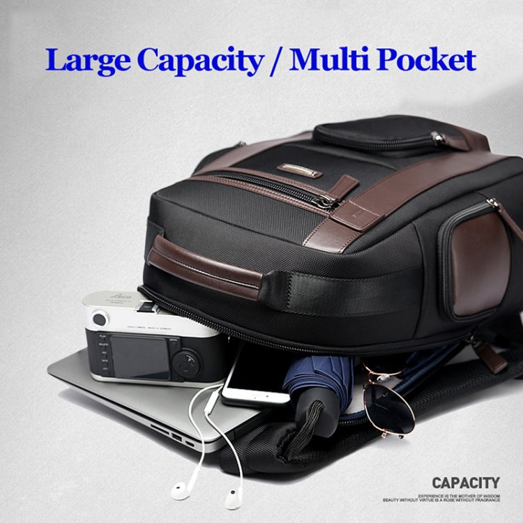 Bopai 851-008821 Outdoor Breathable Waterproof Anti-theft Large Capacity Double Shoulder Bag,with USB Charging Port, Size: 36x17x41.5cm (Black) - 15.6 - 17 inch by Bopai | Online Shopping South Africa | PMC Jewellery | Buy Now Pay Later Mobicred