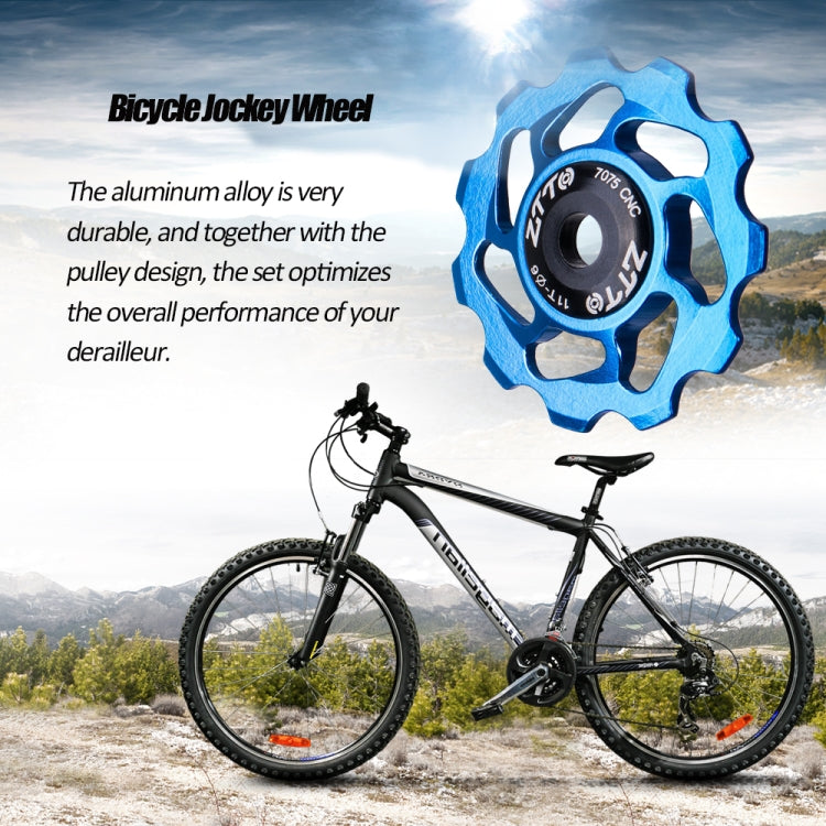 ZTTO 11T 4/5/6 MM Bicycle Derailleur Ceramic Bearing Bicycle Accessories (Red) - Guide wheels by ZTTO | Online Shopping South Africa | PMc TechLife | Buy Now Pay Later Mobicred