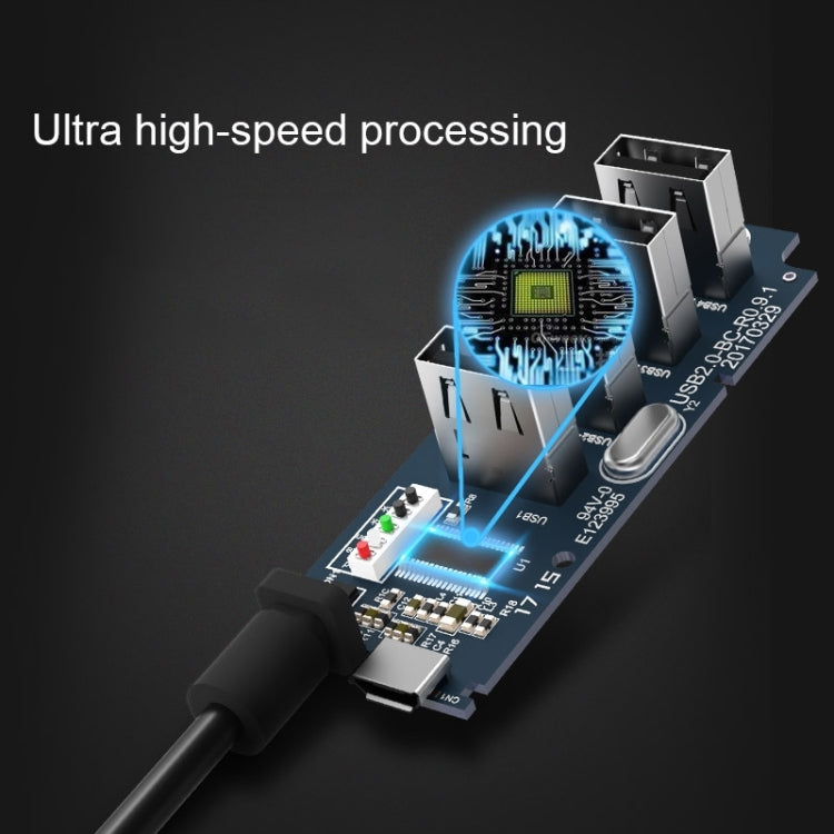 ORICO W5P-U3-100 4-Port USB 3.0 Desktop HUB with 100cm Micro USB Cable Power Supply(Black) - USB 3.0 HUB by ORICO | Online Shopping South Africa | PMC TechLife | Buy Now Pay Later Mobicred