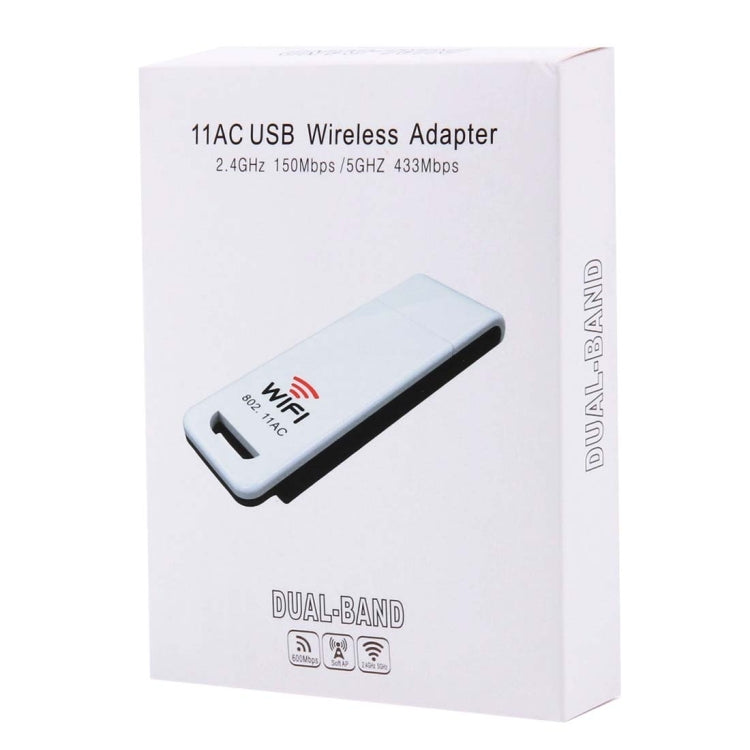 2.4GHz / 5GHz Dual-Band Support 802.11ac USB WiFi Wireless Adapter - USB Network Adapter by PMC Jewellery | Online Shopping South Africa | PMC Jewellery | Buy Now Pay Later Mobicred