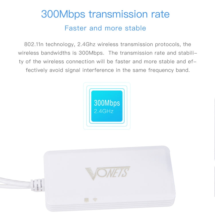 VONETS VAP11G-500S High Power CPE 20dbm Mini WiFi 300Mbps Bridge WiFi Repeater Signal Booster, Outdoor Wireless Point to Point, No Abstacle(White) - Network Hardware by VONETS | Online Shopping South Africa | PMC Jewellery | Buy Now Pay Later Mobicred